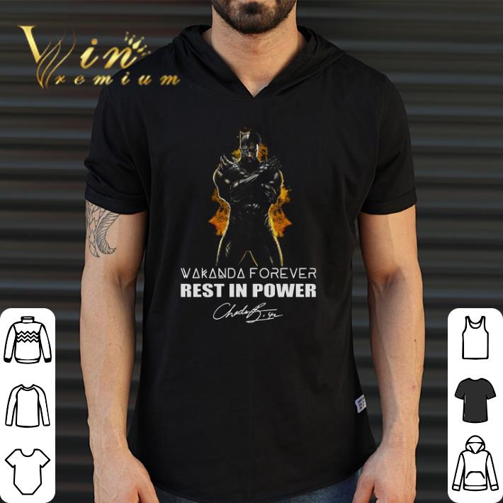 Funny Chadwick Boseman Wakanda Forever Rest In Power Signature shirt