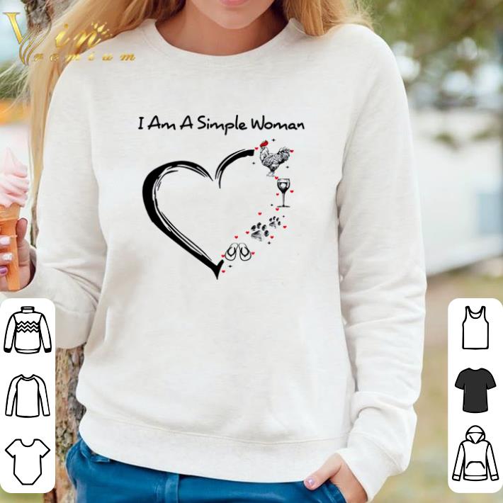 826ed43d nice i am a simple woman i like chicken wine paw flip flop shirt 4 - Nice I am a simple woman I like Chicken wine paw flip flop shirt