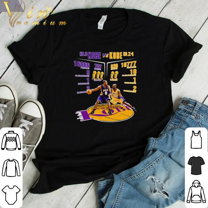 Official No 8 Kobe vs No 24 Kobe Kobe Bryant larger imprint shirt