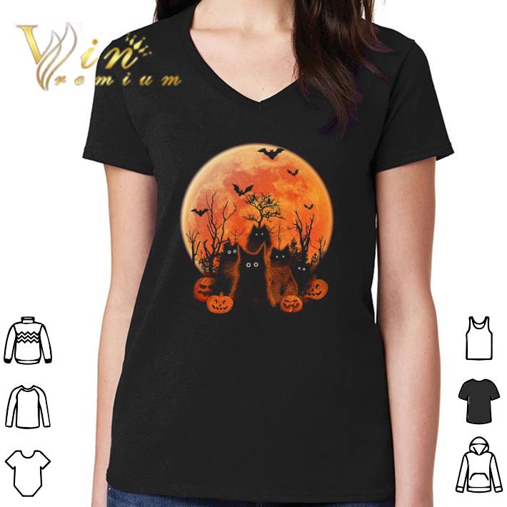 Pretty The Moon and Black cat Halloween shirt Pretty The Moon and Black cat Halloween shirt