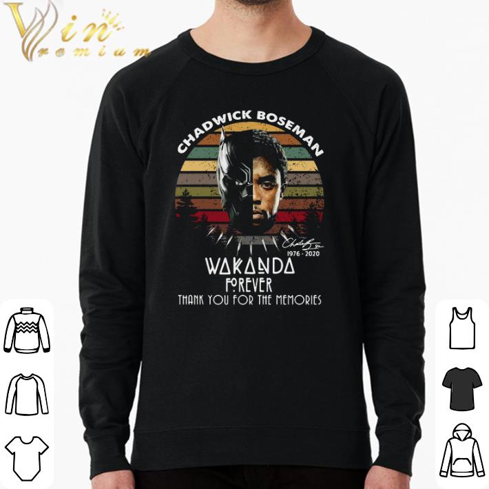 Funny Chadwick Boseman Black Panther Wakanda Forever Thanks For The Memories Signature Vintage Retro shirt c9c8fbf2 funny chadwick boseman black panther wakanda forever thanks for the memories signature vintage retro shirt 4 - Funny Chadwick Boseman Black Panther Wakanda Forever Thanks For The Memories Signature Vintage Retro shirt
