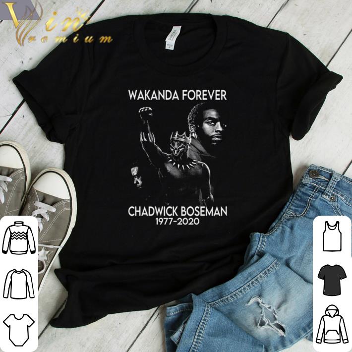 Funny Chadwick Boseman Wakanda Forever Rest In Power Signature shirt