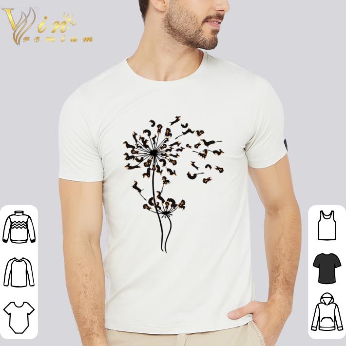 Hot Dachshunds dandelions flowers shirt