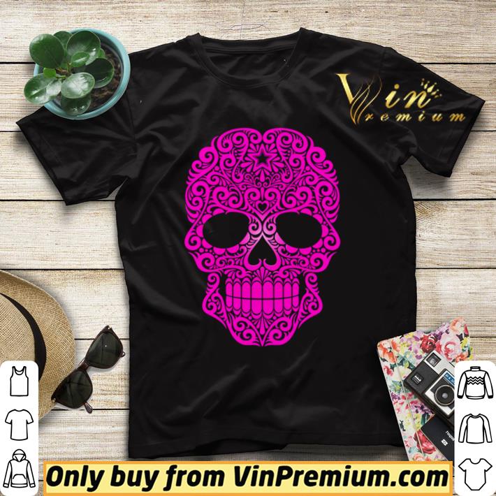 Pretty Pink Swirling Sugar Skull shirt d20562d3 pretty pink swirling sugar skull shirt 4 - Pretty Pink Swirling Sugar Skull shirt