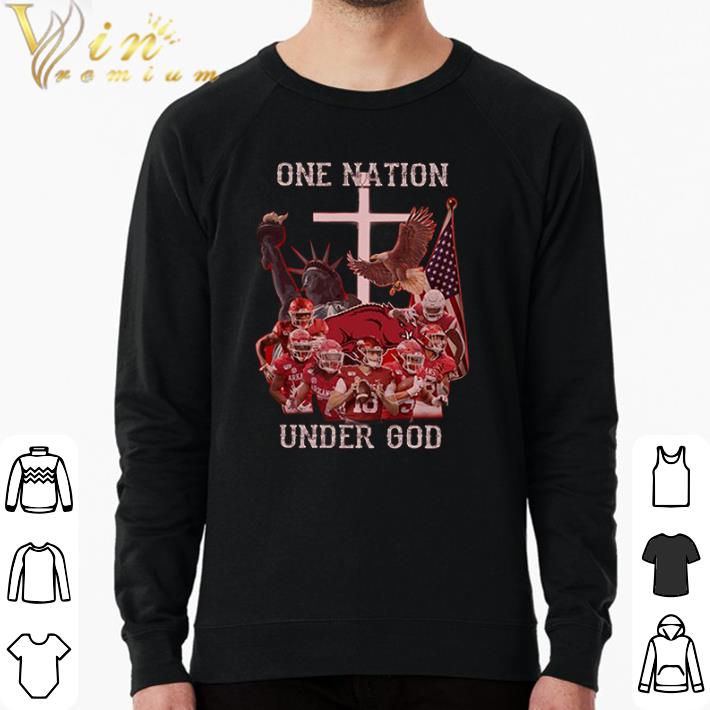 Pretty Arkansas Razorbacks one nation under God American flag shirt d77514c4 pretty arkansas razorbacks one nation under god american flag shirt 4 - Pretty Arkansas Razorbacks one nation under God American flag shirt
