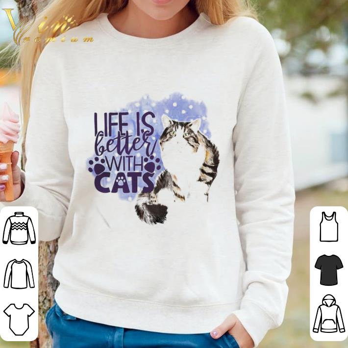 db65de88 top life is letter with cats shirt 4 - Top Life is letter with Cats shirt