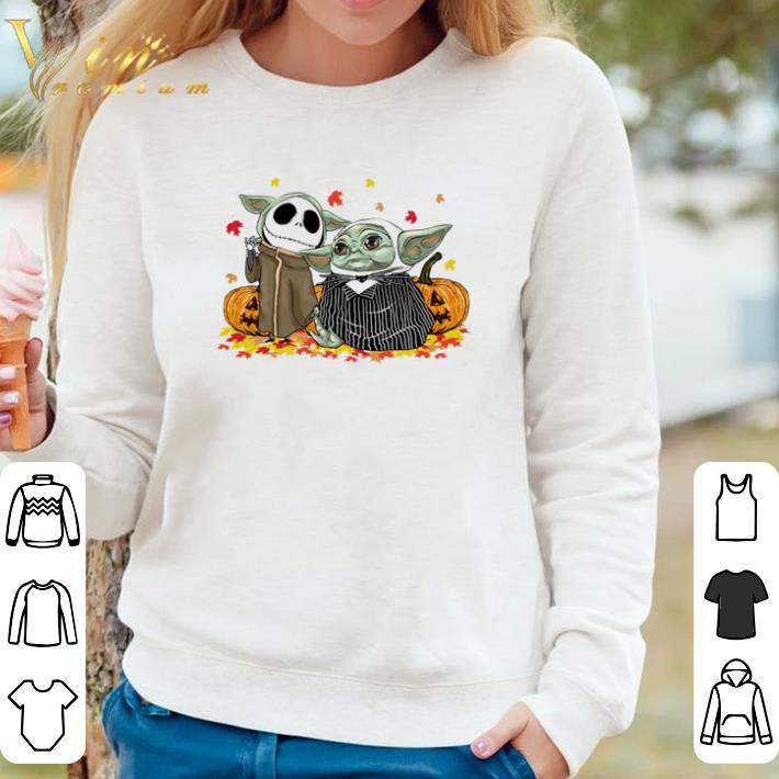 e39202e0 awesome baby jack skellington and baby yoda halloween shirt 4 - Awesome Baby Jack Skellington and Baby Yoda Halloween shirt