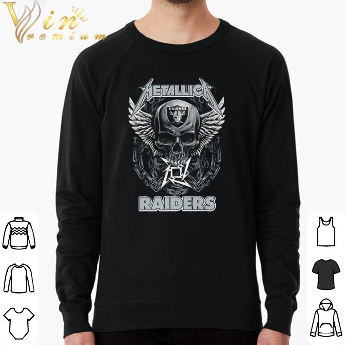 e480e7eb awesome skull metallica oakland raiders shirt 4 - Awesome Skull Metallica Oakland Raiders shirt