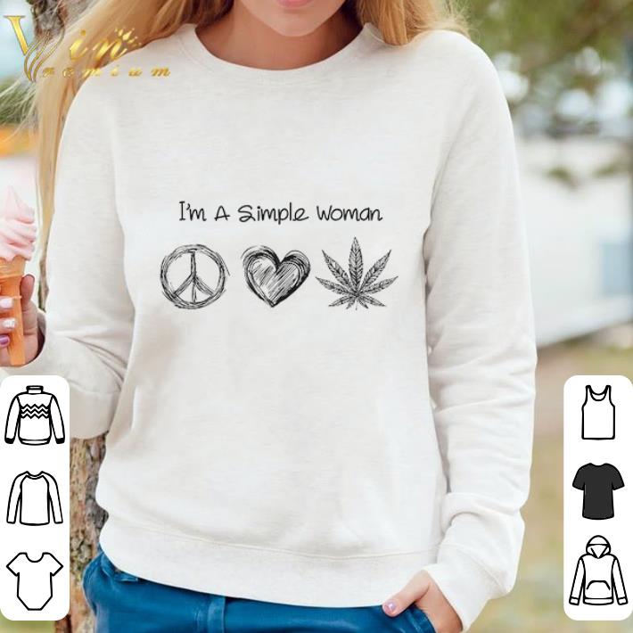Top I'm A Simple Woman Peace Love Weed shirt e757bcc4 top i m a simple woman peace love weed shirt 4 - Top I'm A Simple Woman Peace Love Weed shirt