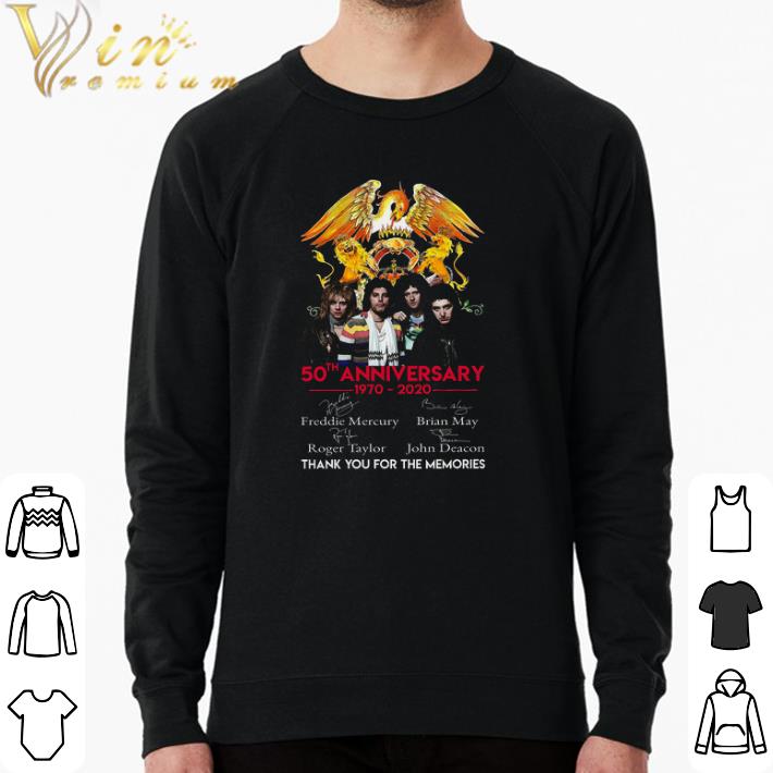 Official Queen 50th Anniversary 1970 2020 Signature Thank You For The Memories shirt fb03e6e4 official queen 50th anniversary 1970 2020 signature thank you for the memories shirt 4 - Official Queen 50th Anniversary 1970 2020 Signature Thank You For The Memories shirt