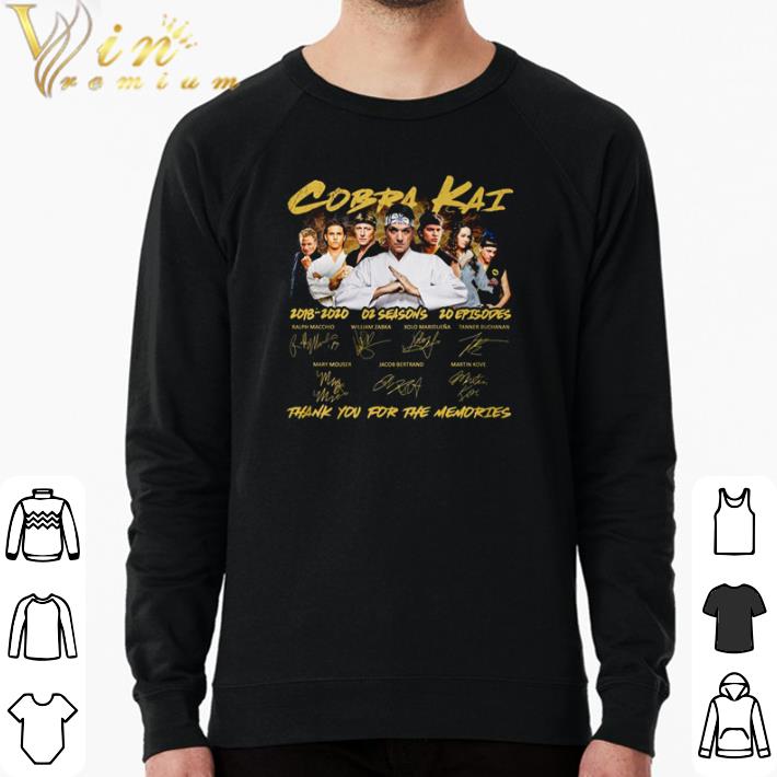 febffd28 original cobra kai 2018 2020 2 seasons 20 episodes thank you for the memories shirt 4 - Original Cobra Kai 2018 2020 2 seasons 20 episodes thank you for the memories shirt