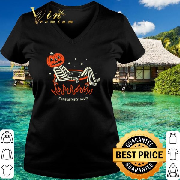 Official Pumpkin Skeleton comfortably glum shirt