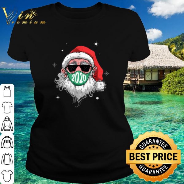 Best Santa wearing mask and glasses christmas shirt