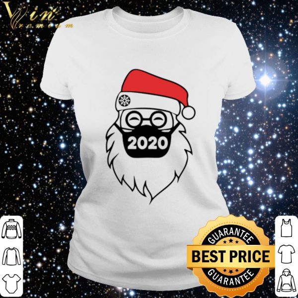 Top Santa wearing mask 2020 Christmas shirt
