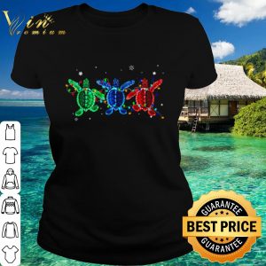 Official Turtles green blue red Light Christmas shirt
