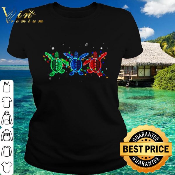 Official Turtles green blue red Light Christmas shirt