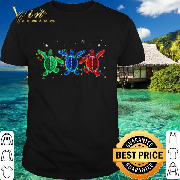 Official Turtles green blue red Light Christmas shirt