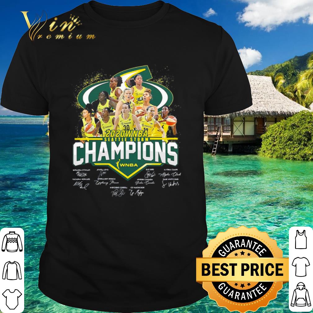 Official 2020 WNBA Seattle Storm Champion signatures shirt