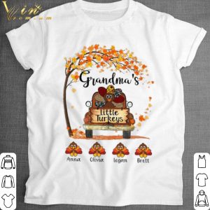 Grandma's little turkeys Anna Olivia Logan Brett shirt