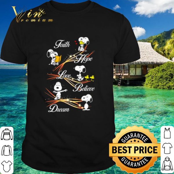 Official Snoopy faith hope love believe dream shirt