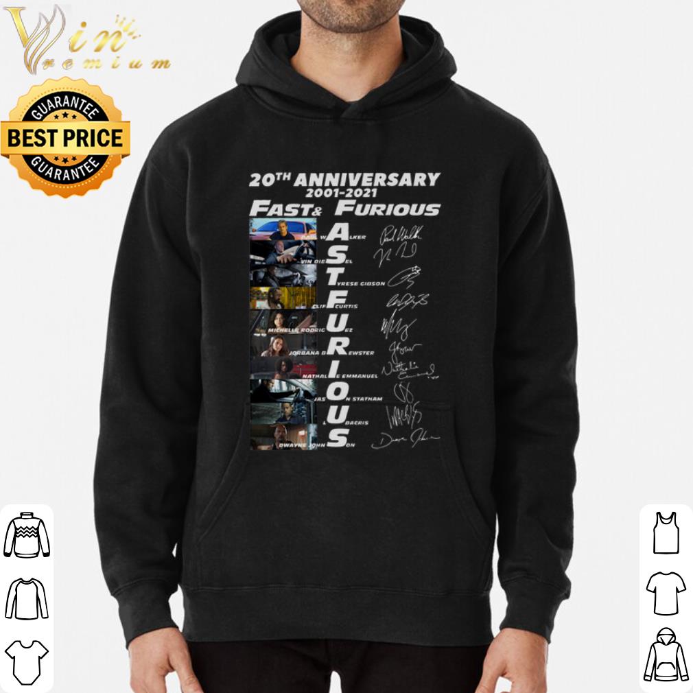 9c8ec4c6 fast and furious 20th anniversary 2001 2021 signature shirt 4 - Fast and furious 20th anniversary 2001 2021 signature shirt