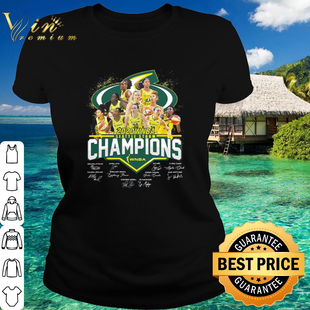 Official 2020 WNBA Seattle Storm Champion signatures shirt