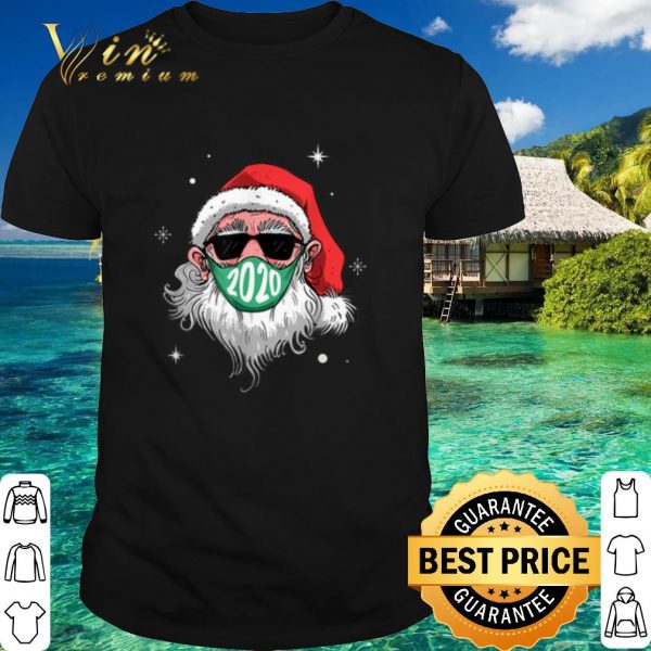 Best Santa wearing mask and glasses christmas shirt