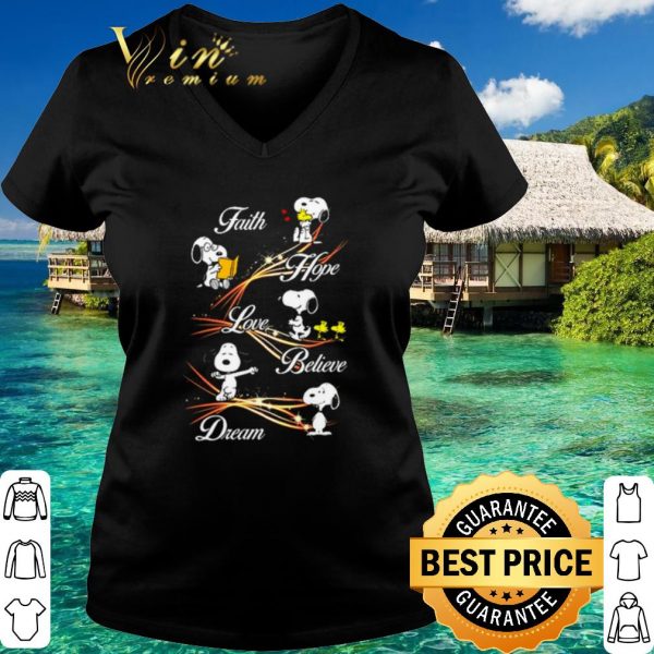 Official Snoopy faith hope love believe dream shirt