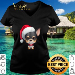 Best Chihuahua wearing Santa Claus Christmas hat shirt 2