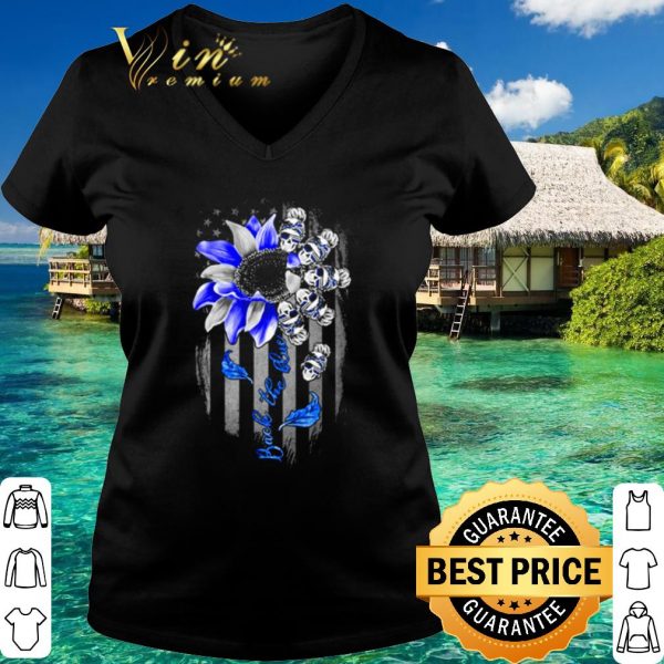 Sunflower Skull Blue back the blue shirt