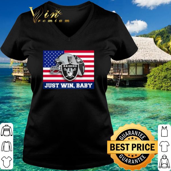 Top American flag Las Vegas Raiders just win baby shirt