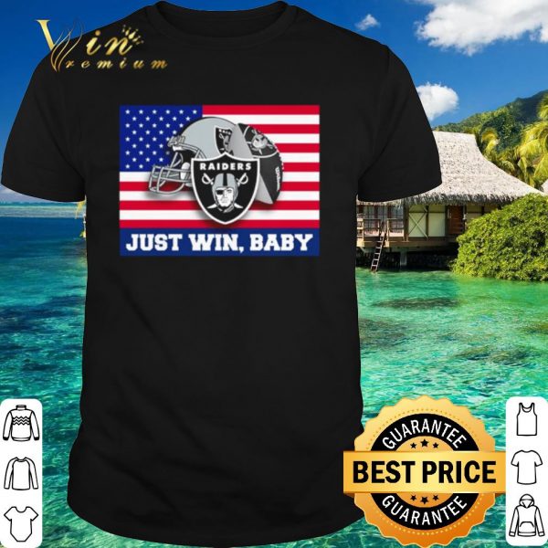 Top American flag Las Vegas Raiders just win baby shirt