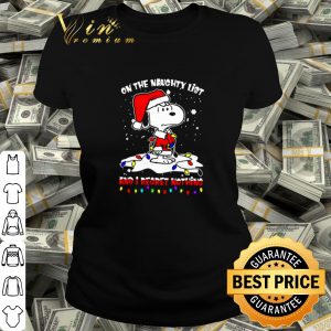 Top Santa Snoopy on the naughty list and I regret nothing Christmas shirt 1