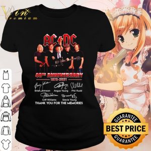 Premium ACDC Band 48th Anniversary signature Brian Johnson Angus Young Phil Rudd shirt 1