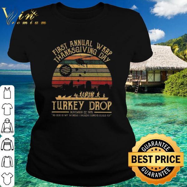 Official First annual wkrp thanksgiving day Turkey drop vintage shirt