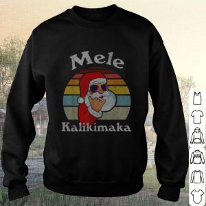Cool Mele Kalikimaka Santa Shaka Hawaii Vintage shirt 2