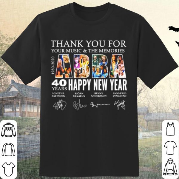 Official ABBA Band 1980 2020 thank you for your music the memories Signature shirt