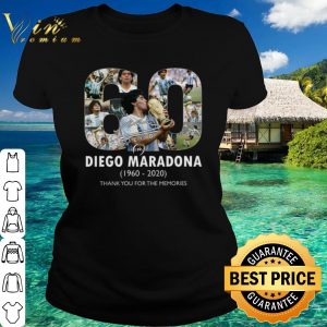 Top 60 Diego Maradona 1960 2020 thank you for the memories Signature shirt 1