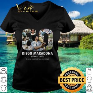 Top 60 Diego Maradona 1960 2020 thank you for the memories Signature shirt 2
