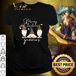 Original Gnomies Womens Leopard Merry Christmas shirt 1