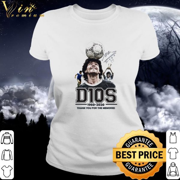 Pretty Maradona D10S 1960 2020 thank you for the memories signature shirt