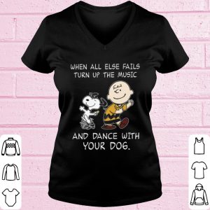 Original Snoopy Charlie When all else fails turn up the music and dance shirt 1