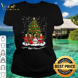 Best The Beatles Tree Christmas Signature shirt 1