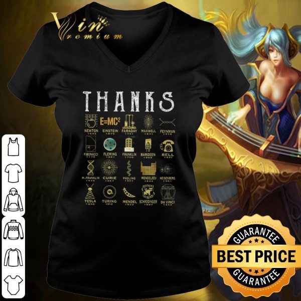 Pretty Thank you scientists Newton Einstein Faraday Maxwell shirt