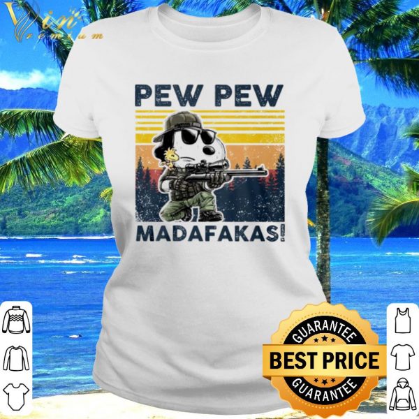 Best Snoopy pew pew madafakas vintage shirt
