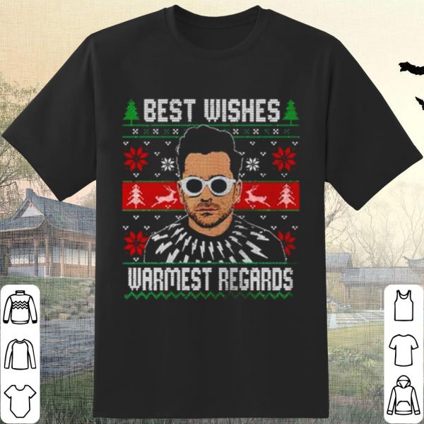 Pretty David Rose best wishes warmest regards ugly Christmas shirt