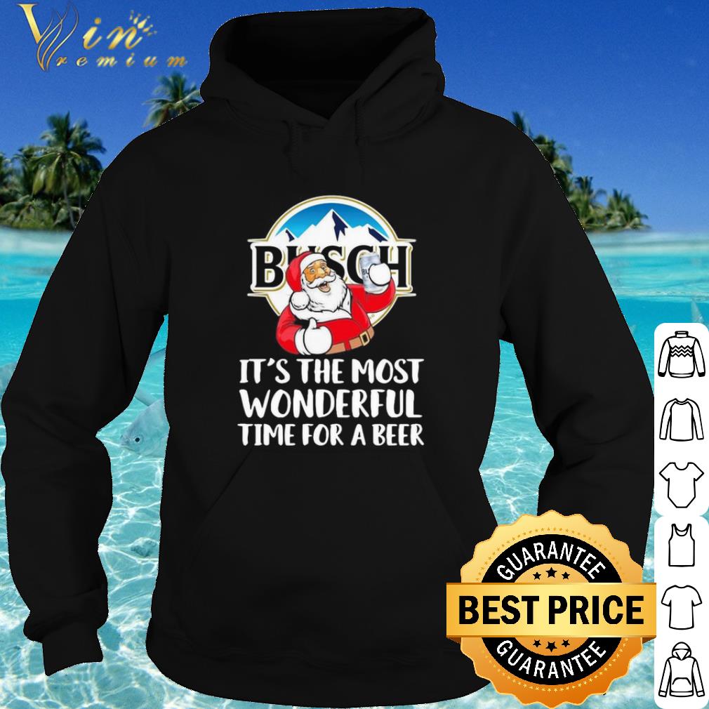 361b9093 premium santa claus drinking busch light it s the most wonderful time for a beer shirt 4 - Premium Santa Claus Drinking Busch Light It’s The Most Wonderful Time For A Beer shirt