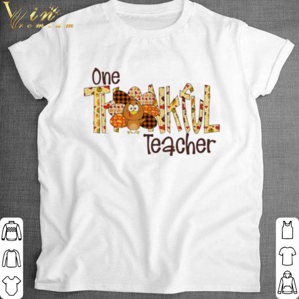 Best One Thankful Teacher Leopard Turkey shirt