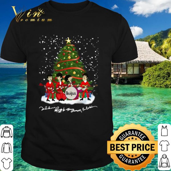 Best The Beatles Tree Christmas Signature shirt