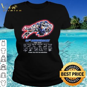 Nice Buffalo Bills 60th Anniversary 1960 2020 players signature thank you for the memories shirt 1